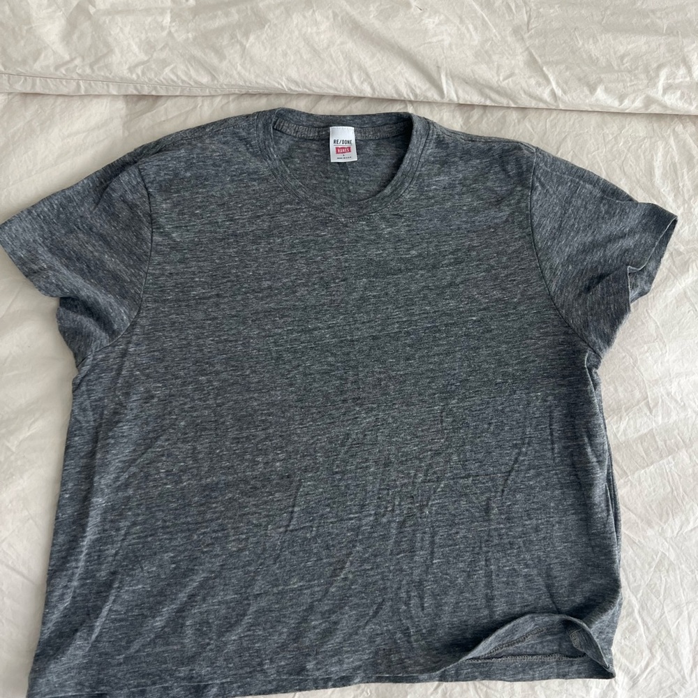 Re/Done Gray Short Sleeve Tee